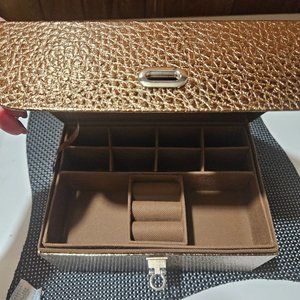 Brand New Jewellery Gift Box From Macy's Brown Gold Perfect Condition